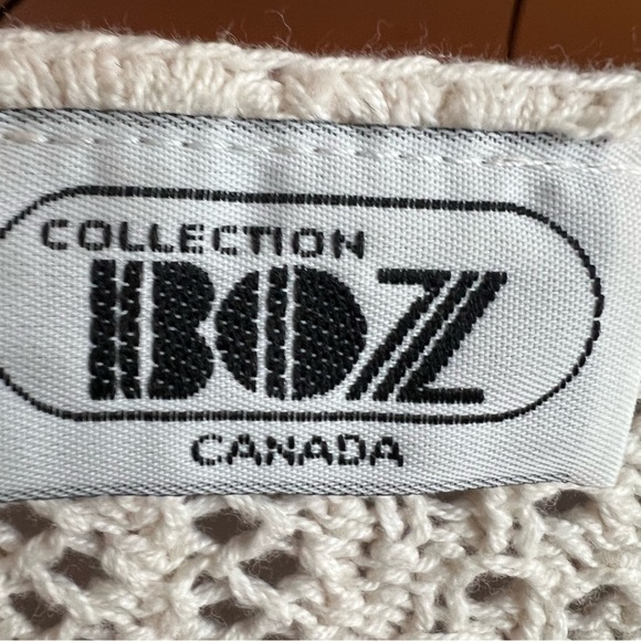 BOZ Crochet Knit Top Cream Open Knit Boho Sweater Canada - Picture 7 of 8